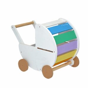 Carrito de Muñecas Arcoiris de Madera