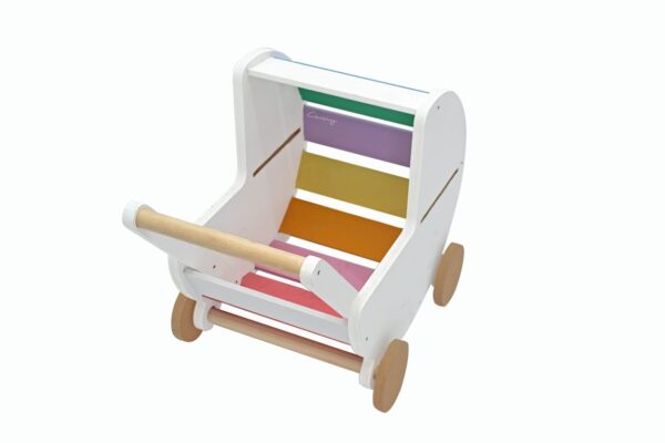 Carrito de Muñecas Arcoiris de Madera - Imagen 3