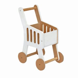 Carrito de Compras Blanco de Madera