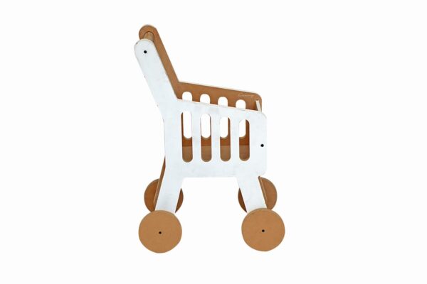 Carrito de Compras Blanco de Madera - Imagen 2