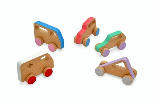 Autitos de Madera Pack x 5