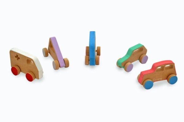 Autitos de Madera Pack x 5 - Imagen 3